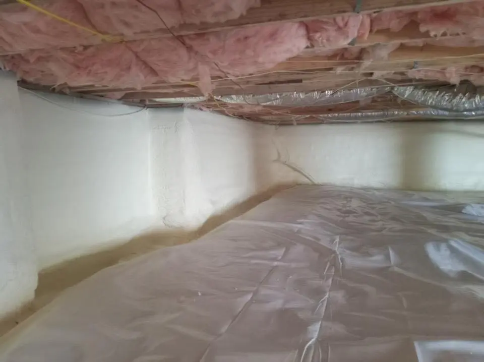 Crawl space encapsulation with closed-cell spray foam for Attic Insulation in Media